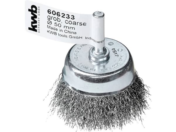 kwb 606233, Koppstålborste, 6 mm, 5 cm, 0,3 mm, Metall, Sten, Metall
