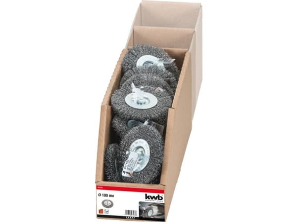 kwb 607433, Stålborsthjul, 6 mm, 10 cm, 0,35 mm, Metall, Sten, Metall