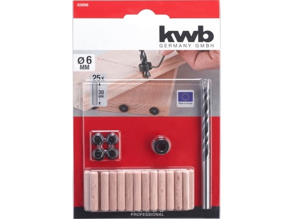 kwb 028066, Drill, Drill bit set, Brad-punktbor, 6 mm, Tre, Chromium-Vanadium Steel (Cr-V)