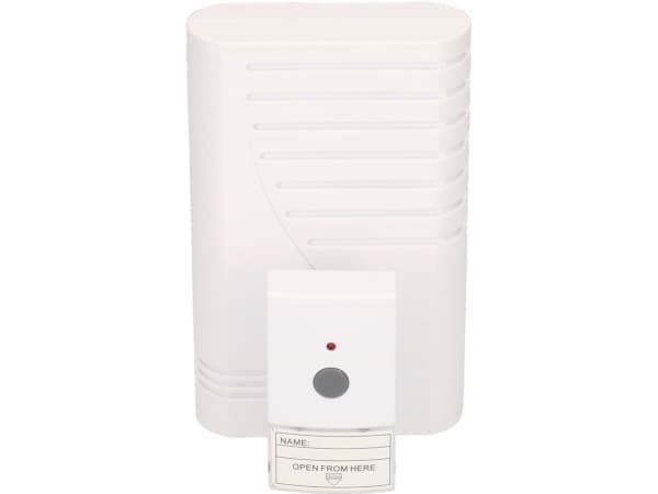 Max Hauri AG 102987, Vit, Trådlös, 80 m, Batteri, 90 mm, 140 mm
