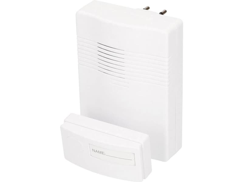 Max Hauri AG 102989, Vit, Trådlös, 80 m, AC, Batteri, 230 V, 95 mm