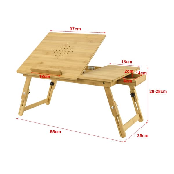 Laptopställ Trysil 55x35cm bambu [en.casa]