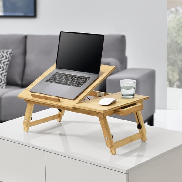 Laptopställ Trysil 55x35cm bambu [en.casa]