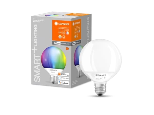 LEDVANCE SMART+ - LED-glödlampa - form: G95 - E27 - 14 W (motsvarande 100 W) - klass F - varmt vitt till kallt vitt ljus - 2700-6500 K