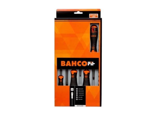 Ruuvimeisselisarja 6 kpl BahcoFit PH1/2 + litteä SL3/4/5,5/6,5
