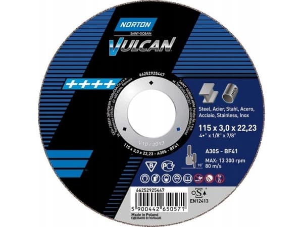 Norton Clipper TARCZA FLEX 41 115x3,0x22,2 A 30 S VULCAN NORTON - 66252925447