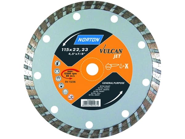 Norton Clipper Kontinuerlig diamantskive TURBO VULCAN JET 180x22,2mm 70184625187
