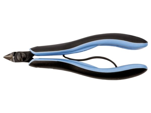 Bahco Elektroniktång, sidavbitare. Ovalt huvud, Avbitartång, 1 cm, 1,05 cm, 6 mm, Stål, Svart, Blå