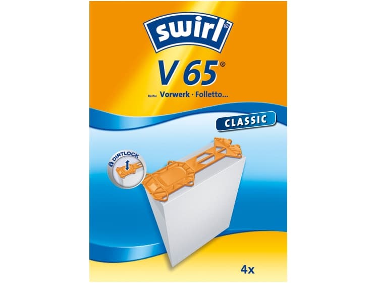 Swirl V 65, Skaftdammsugare, Dammpåse, Vit, papper, Vorwerk Vk 136