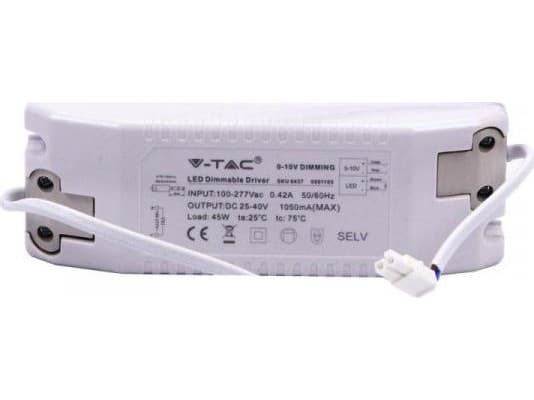 V-TAC Power Supply for LED Panels 45W Dimmable (1-10V) 6437