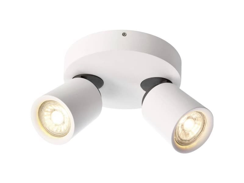 Deko Light 348077 Utanpåliggande taklampa, Librae Round II, vit matt, Loftsbelysning GU10 Hvid (mat)