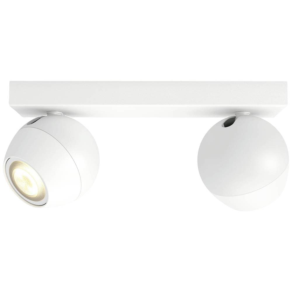 LED-takspotlights Philips Lighting Hue White Amb. Buckram Spot 2 flg. weiß 2x350lm inkl. Dimmschalter 871951433906400 G