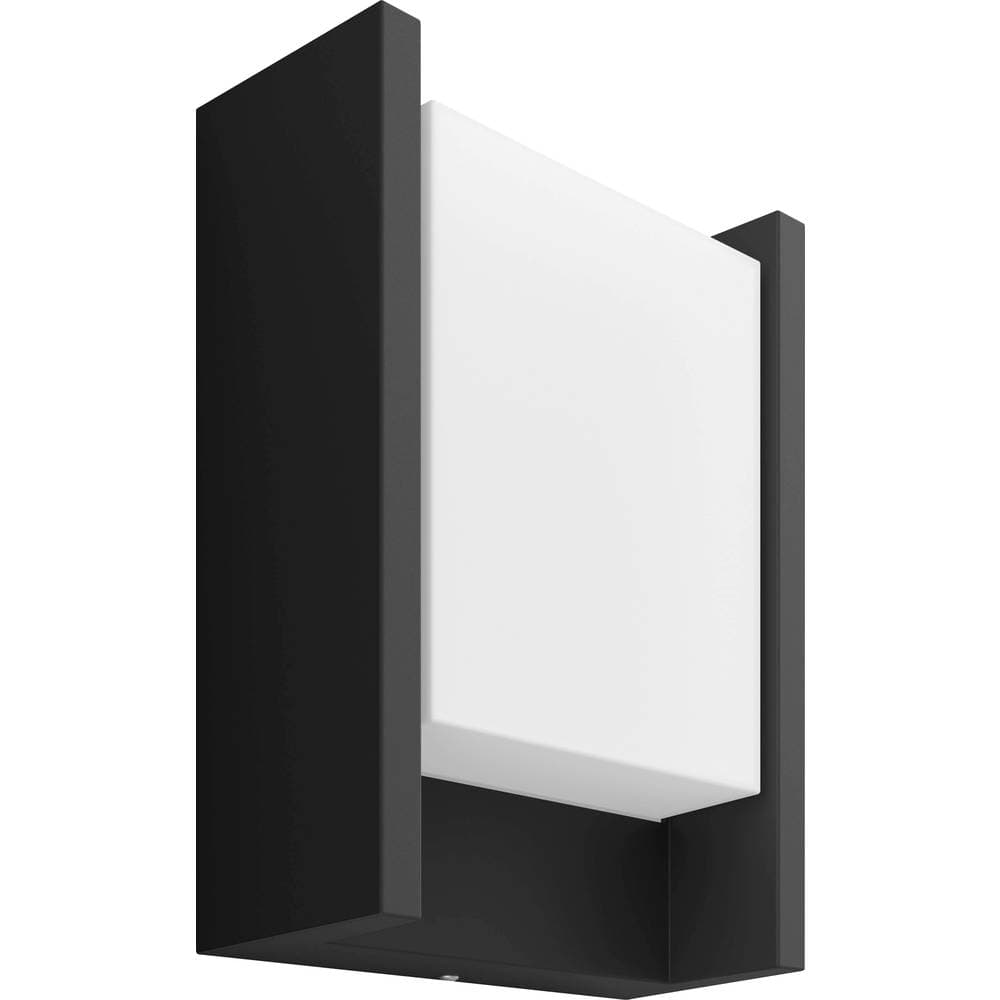 LED-vägglampa Philips Lighting Hue White Fuzo Wandleuchte länglich schwarz 1150lm 871951438282400 LED fast installerad