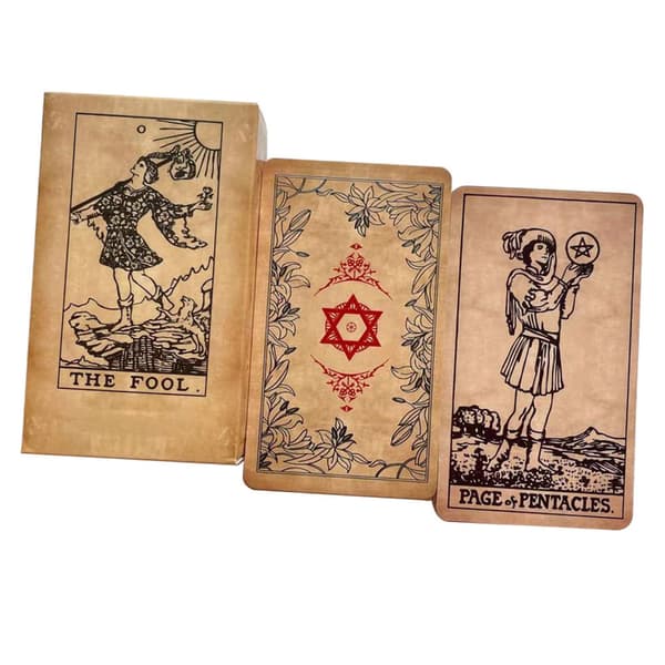 Rider Waite Tarot i antik stil