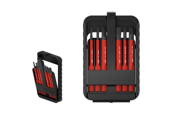 Wiha 43152, 6 stykker, Spor/slot, 2,2.5,3.5,4,5.5,6.5 mm, 1x slimBit electric bit (43115), Slotted: 2,0 mm, Bit length: 75 mm * 1x slimBit electric b