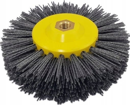 Glob Slipande fiberborste för träåldring fi 155mm med M14 gänga korn 80
