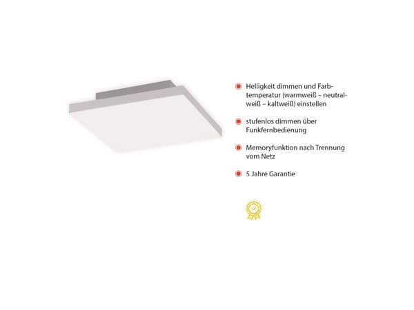 Lampa sufitowa Leuchten Direkt Leuchten Direkt Canvas Turnable 2700-5000K - Loftlampe - Hvit - 29,5 x 29,5 cm