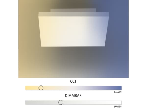 Lampa sufitowa Leuchten Direkt Leuchten Direkt Canvas Turnable 2700-5000K - Loftlampe - Hvit - 29,5 x 29,5 cm