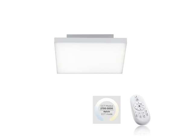 Lampa sufitowa Leuchten Direkt Leuchten Direkt Canvas Turnable 2700-5000K - Loftlampe - Hvit - 29,5 x 29,5 cm