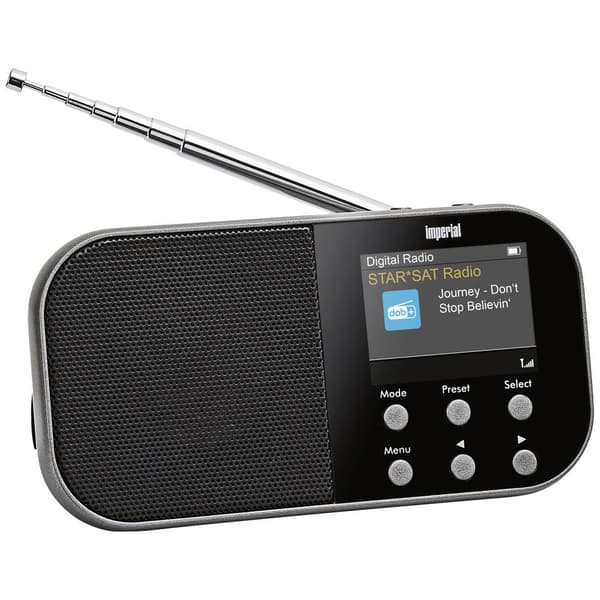 Fickradio Imperial DABMAN 15 DAB+, FM Knapplås, Väckningsfunktion, uppladdningsbart Antracit