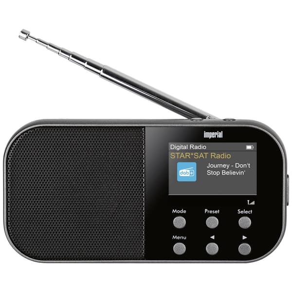 Fickradio Imperial DABMAN 15 DAB+, FM Knapplås, Väckningsfunktion, uppladdningsbart Antracit