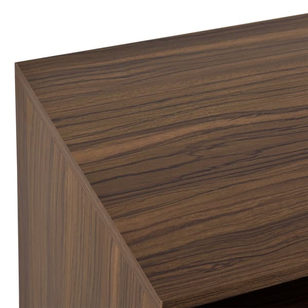 Tv-bänk Gränne med hjul 90x35x40,5 cm mörkt trämönster [en.casa]