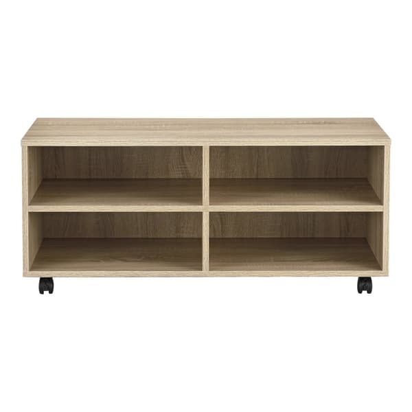 Tv-bänk Gränne med hjul 90x35x40,5 cm sonoma ekfärg [en.casa]