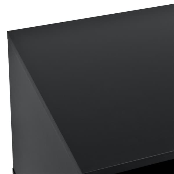 Tv-bänk Gränne med hjul 90x35x40,5 cm svart matt [en.casa]