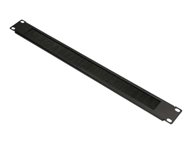 Extralink - Cable management panel with brush - rackmontering - svart - 1U - 19"