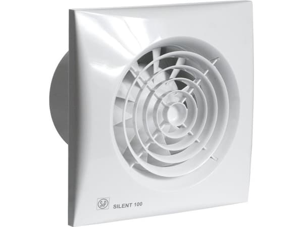 THERMEX Silent 200-300 Scandic, Seinä, Kylpyhuone, Valkoinen, Muovi, IP45, 180 m³/h