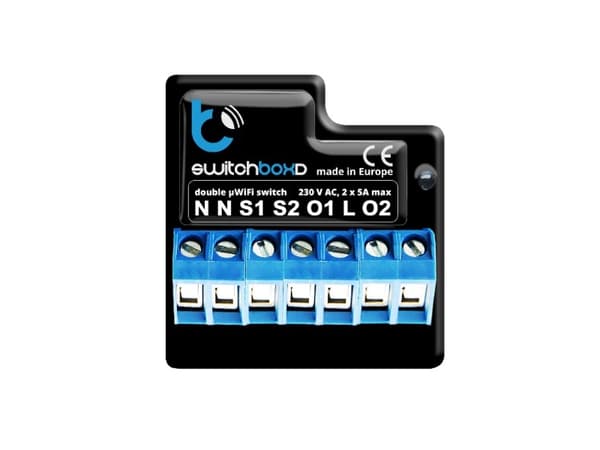 Blebox switchBoxD - Kontroller - trådløs - Wi-Fi - 2.4 Ghz
