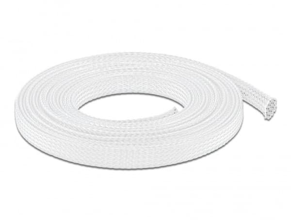Delock - Kabelhanteringsfodral - 12 mm diameter stretchable - 10 m - vit