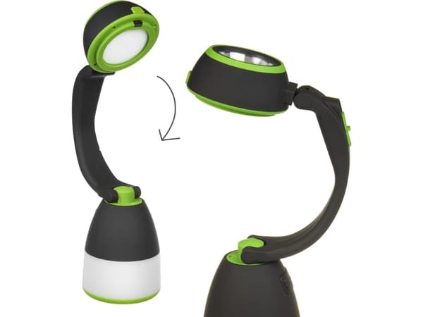 Maclean 3-in-1 LED-lamppu, retkeily, työpöytä, taskulamppu, 1W, 60-200lm, Cold White 6000K, 18650 1500mAh, powerbank-toiminto MCE298