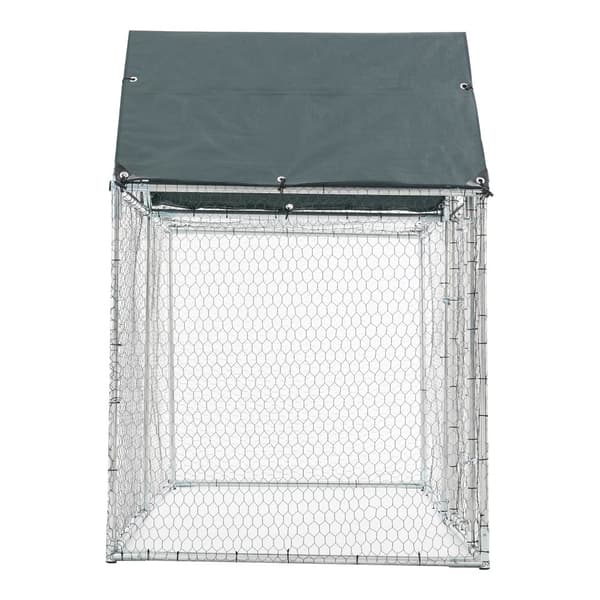 Hönsbur Arguin 200x100x100-150 cm galvaniserat stål UV-beständig [pro.tec]