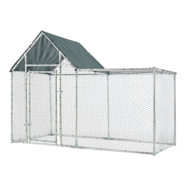 Hönsbur Arguin 200x100x100-150 cm galvaniserat stål UV-beständig [pro.tec]