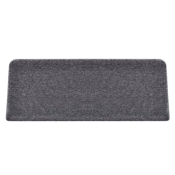 Trappstegsmatta set om 15 självhäftande mörkgrå 65x24 cm [en.casa]