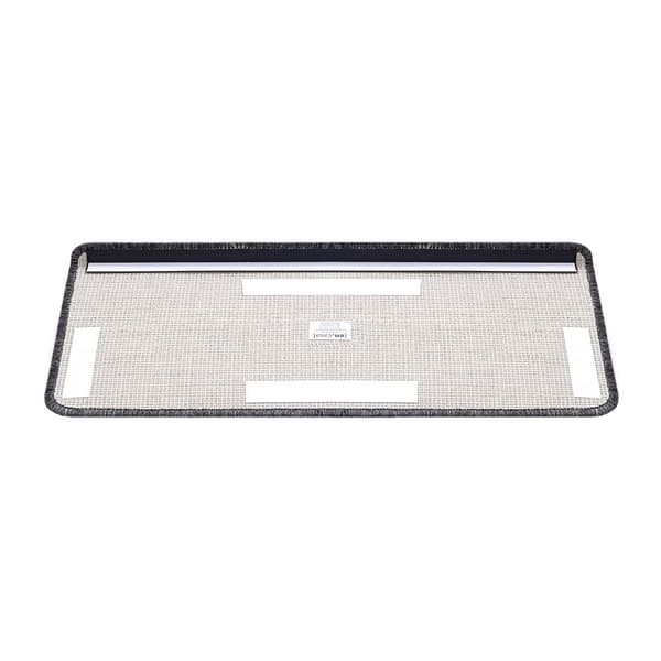 Trappstegsmatta set om 15 självhäftande mörkgrå 65x24 cm [en.casa]