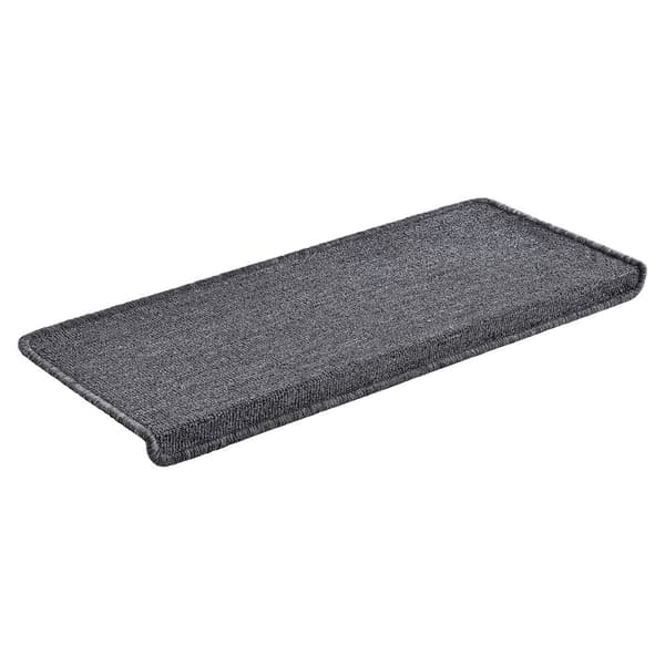Trappstegsmatta set om 15 självhäftande mörkgrå 65x24 cm [en.casa]