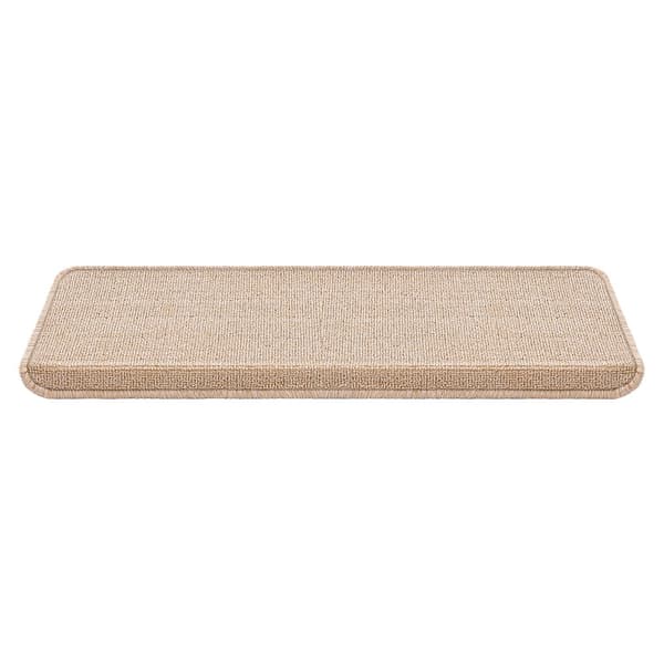 Trappstegsmatta set om 15 självhäftande beige 65x24 cm [en.casa]