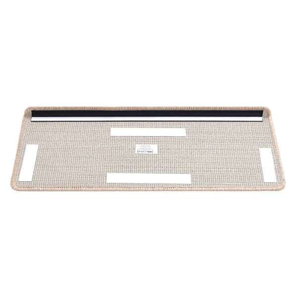 Trappstegsmatta set om 15 självhäftande beige 65x24 cm [en.casa]