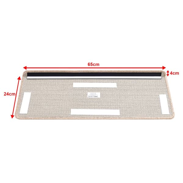 Trappstegsmatta set om 15 självhäftande beige 65x24 cm [en.casa]