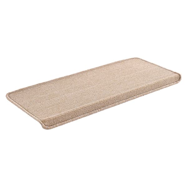 Trappstegsmatta set om 15 självhäftande beige 65x24 cm [en.casa]