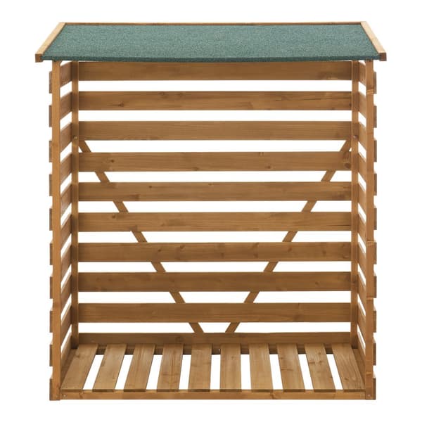 Vedskjul vedställ 123x116x64 cm [en.casa]