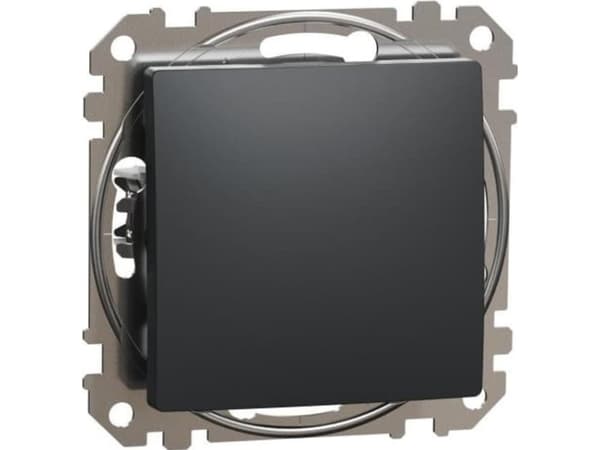 Schneider Electric Sedna Design, 1-polet trykknapp, svart antrasitt