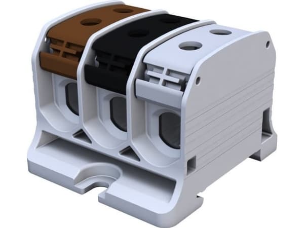 Simet Al/Cu gängad skenkontakt STB 50-3X (87330) SIMBLOCK brons/chafer/svart 81004022