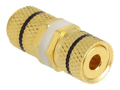 DeLOCK 64144, 2 x binding post, Musta, Kulta, Naaras/naaras, Suora, Kulta, 9,5 mm