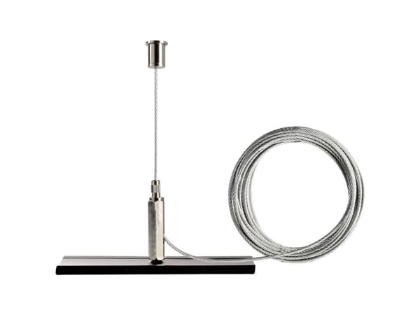 Deko Light 710096 D Line Seilabhängungshalter Mini mit 5,0m Abhängeseil Højvolt-skinnesystem-komponenter Strømskinne 3-faset Sort