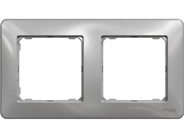 Schneider Electric Sedna Design, ramme 2-delt, sølv aluminium