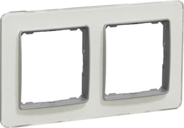 Schneider Electric, Sedna Elements, 2gångsram, vitt glas, glaseffekt, SDD360802