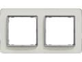 Miniatyrbild 1 av 2: Schneider Electric, Sedna Elements, 2gångsram, vitt glas, glaseffekt, SDD360802